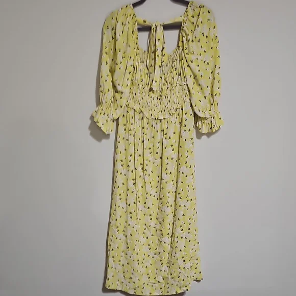 For Love And Lemons Light Yellow Floral Dress - Picture 4 of 7